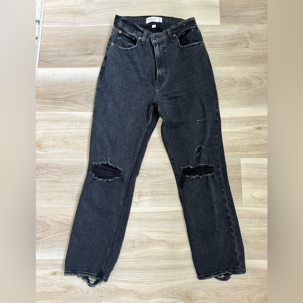 Abercrombie ankle straight ultra high rise
